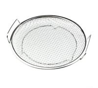 Sartén redonda de acero inoxidable con filtro de aceite para cocinas domésticas, diseñada para ayudar a cocinar más saludable filtrando el exceso de aceite de los alimentos (Silver5)