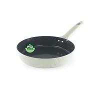 Sartén Russell Hobbs Cote de 24 cm - Recubrimiento cerámico antiadherente, con revestimiento libre de PFOA/PFAS, aluminio forjado, lados rectos, compatible con inducción, color crema