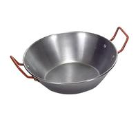 Sartén - sartén de acero pulido, 45 cm de diámetro, asas ergonómicas, ideal para una distribución uniforme del calor, fácil de limpiar.