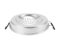 Sartén Tailandesa para Parrilla de Barbacoa 2 en 1, Parrilla de Aluminio Antiadherente, Incluso para Calentar Olla Caliente, para Uso en Cocina Casera (30 cm/11,81 pulgadas Color original)