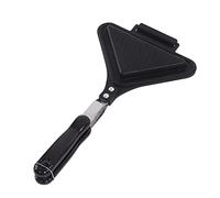 Sartén triangular para sándwiches, sartén antiadherente de doble cara, máquina para hacer paninis de aleación de aluminio para pan, pasteles y rollitos de huevo, con mango