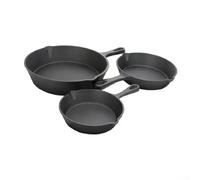 Sartén versátil de hierro fundido de 26 cm para cocinar en interiores (20 | Diseño cuadrado, tamaño de 26 x 26 x 5 cm, distribución uniforme del calor, para sellar filetes perfectamente