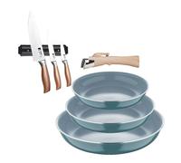 Sartenes ø18ø20ø24cm inducción click&cook y cuchillos de cocina