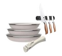 Sartenes ø18ø20ø24cm inducción click&cook y cuchillos de cocina 24 cm