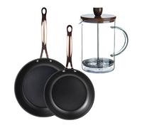 Sartenes ø20ø24cm inducción copper y cafetera de émbolo