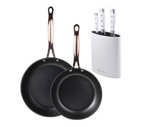 Sartenes ø20ø24cm inducción copper y cuchillos de cocina