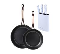 Sartenes ø20ø24cm inducción copper y cuchillos de cocina