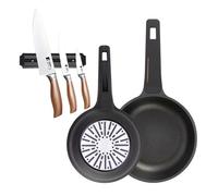 Sartenes ø20ø24cm inducción copper y cuchillos de cocina