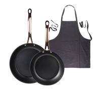 Sartenes ø20ø24cm inducción copper y delantal gris