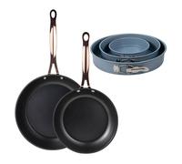 Sartenes ø20ø24cm inducción copper y juego de moldes horno