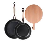 Sartenes ø20ø24cm inducción copper y tabla de corte 24 cm