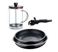 Sartenes ø22ø26cm inducción click&cook y cafetera de émbolo