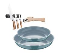 Sartenes ø22ø26cm inducción click&cook y cuchillos de cocina