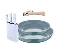 Sartenes ø22ø26cm inducción click&cook y cuchillos de cocina