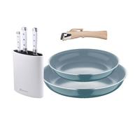 Sartenes ø22ø26cm inducción click&cook y cuchillos de cocina