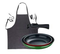 Sartenes ø22ø26cm inducción click&cook y delantal gris 26 cm