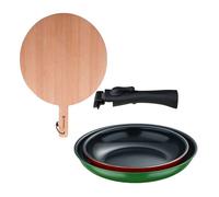 Sartenes ø22ø26cm inducción click&cook y tabla de corte