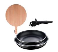 Sartenes ø22ø26cm inducción click&cook y tabla de corte 26 cm