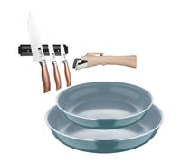 Sartenes ø24ø28cm inducción click&cook y cuchillos de cocina 28 cm