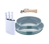 Sartenes ø24ø28cm inducción click&cook y cuchillos de cocina 28 cm