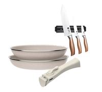 Sartenes ø24ø28cm inducción click&cook y cuchillos de cocina 28 cm