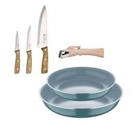 Sartenes ø24ø28cm inducción click&cook y cuchillos de cocina 28 cm