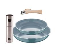 Sartenes ø24ø28cm inducción click&cook y pulverizador de aceite 28 cm