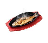 Sartenes a la parrilla, 30,5 x 13,5 x 3,5 cm, antiadherentes, con forma de pescado, sartén, para barbacoa, fogata, cocina, hogar, apartamento, dormitorio, , vacaciones, huevos, filetes