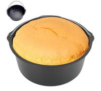 Sartenes de freidora de aire para horno, barril de pastel universal de 8 pulgadas con manija, moldes para pasteles resistentes al calor, sartén antiadherente para freidores de aire para cocinas a pre