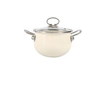 sartenes Olla de acero inoxidable con tapa for sopa, cacerola pequeña for cocinar salsas, uso diario sartenes(White 26cm)
