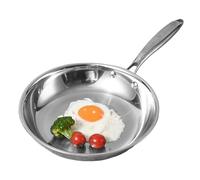 Sartenes y sartenes, sartén profunda, apta para horno, utensilios de cocina de acero inoxidable para filetes, huevos y comidas diarias, compatible con todos los métodos de cocción, sartén