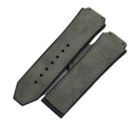 SarUel Correa de Reloj de Silicona de Caucho Natural de Cuero Crazy Horse de 25 * 19 mm Compatible con Correa Hublot Compatible con Herramientas clásicas sin cinturón de fusión (Color : Green, Size