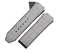 SarUel Correa de Reloj de Silicona de Caucho Natural de Cuero Crazy Horse de 25 * 19 mm Compatible con Correa Hublot Compatible con Herramientas clásicas sin cinturón de fusión (Color : Grey2, Size
