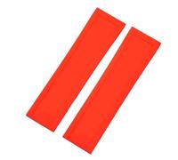 SarUel Correa de reloj suave de goma de silicona natural de 20/22/24 mm Compatible con Navitimer Avenger Breitling Correa Hebilla plegable (Color : Red, Size : 22MM_SILVER BUCKLE)