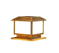 SaryEdge Apliques de Pared Exteriores Cuadrados, lámparas solares de Pilar, farolas Exteriores Impermeables, farolas de Cristal para portones de Villas, alumbrado público par,Bronze-30cm