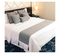 SaryEdge Bandera de Cama con borlas, Camino de Cama, Funda de Almohada de Hotel, Ropa de Cama, decoración de Boda, Protector de Toalla de Cama, Camino de Mesa, Color 06-,Color 06-30x50 Pillowcase