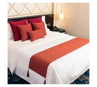 SaryEdge Bandera de Cama con borlas, Camino de Cama, Funda de Almohada de Hotel, Ropa de Cama, decoración de Boda, Protector de Toalla de Cama, Camino de Mesa, Color 04-,Color 04-60x60 Pillowcase