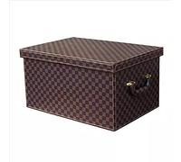 SaryEdge Caja de Almacenamiento/Caja de Almacenamiento de Cuero/Caja de Almacenamiento de escombros Extragrande con Tapa/Caja Gruesa para Guardar Juguetes, Modelo de habitación, C,C-44×34.5×25.5cm