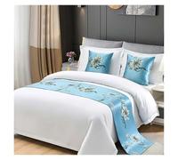 SaryEdge Camino de Cama Bordado Bandera de Cama Manta para Cama para Hotel Hogar Boda Decoración de Ropa de Cama Toalla de Cola de Cama Funda de Almohada, Estilo 10-50x1,Style 10-50x160CM-20x63inch