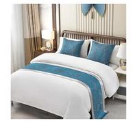 SaryEdge Camino de Cama Bordado Bandera de Cama Manta para Cama para Hotel Hogar Boda Decoración de Ropa de Cama Toalla de Cola de Cama Funda de Almohada, Color-18-50x24,Color-18-50x240CM