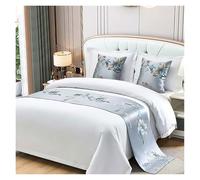 SaryEdge Camino de Cama Bordado Bandera de Cama Manta para Cama para Hotel Hogar Boda Decoración de Ropa de Cama Toalla de Cola de Cama Funda de Almohada, Color-11-50x26,Color-11-50x260CM