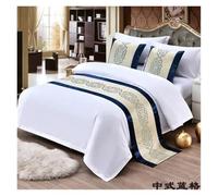 SaryEdge Camino de Cama con diseño de celosía/Toalla de Cama para decoración de Dormitorio de Hotel o hogar, Veemi C-50x210cm,Veemi C-50x210cm