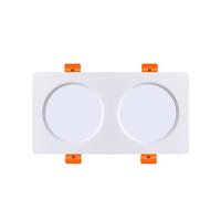 SaryEdge Downlight LED de Doble Cabezal de 10W-36W, Cuadrado, Ultrafino, empotrable, luz fría de 6000K, lámpara de Techo LED, focos LED de Montaje Empotrado, luz de Disco para INT,B-36W