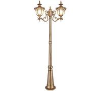 SaryEdge Farola de Patio de Gran tamaño IP65 Retro de 2 Cabezas, Resistente al Agua, para Exteriores, Tipo Europeo, para Calles comunitarias, con 2 Luces E27, para Exteriores,2.7m