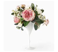 SaryEdge Flores Artificiales, Copa de Flores Artificiales, Ramo de hortensias, Rosa romántica, decoración de Flores Artificiales para Sala de Estar, Dormitorio, Ventana, decoración de,B