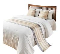 SaryEdge Juego de 3 Caminos de Cama con Estampado Floral, Multicolor, Varios tamaños, Color café - 50 x 210 cm para Cama de 1,5 m.,Coffee-50 * 210cm For 1.5m Bed