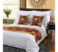 SaryEdge Juego de Camino de Cama con 2 Fundas Protectoras de Almohada, Fundas deslizantes y Bufandas Decorativas para Cama, B-50 * 210cm,B-50 * 210cm