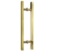 SaryEdge Manilla de Acero Inoxidable para Puertas correderas/de Cristal/de Madera, para hogar/Tienda/Garaje/Oficina - Oro Titanio, 8 tamaños, 1200x900 mm, 1200x900 mm,-1200x900mm