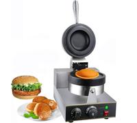 SaryEdge Máquina eléctrica Comercial para Hacer Hamburguesas y gofres, Antiadherente, 1300 W, Control de Temperatura de 50 a 300 ℃, Ideal para Preparar Hamburguesas, dorayaki y pa,