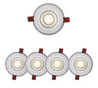 SaryEdge Paquete de 5 focos empotrables LED Redondos de Cristal, Kit de Downlight LED Ultrafino de Aluminio de 4,3 Pulgadas, focos empotrables de reemplazo, Kit de conversión, 7 W,7w-6000K